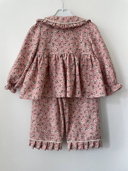 Girls&rsquo; Warm Outfit Little Flower, Dusty Pink, 80 cm