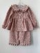 Girls&rsquo; Warm Outfit Little Flower, Dusty Pink, 80 cm