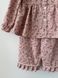 Girls&rsquo; Warm Outfit Little Flower, Dusty Pink, 80 cm