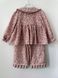 Girls&rsquo; Warm Outfit Little Flower, Dusty Pink, 80 cm