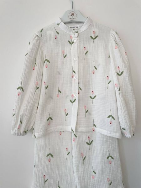Girls&rsquo; Muslin Outfit Tulips, 98 cm