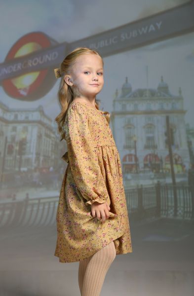 Дитяча сукня для дівчинки Елізабет, бежева, 80 см Д00539 фото