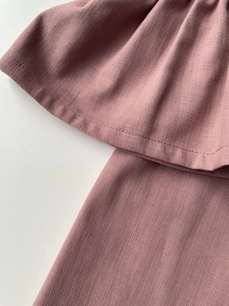 Girls&rsquo; Linen Outfit Daisy, Mocha, 80 cm