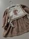 Children's Dress for Girls with Mouse Bib Collar, 80 cm
