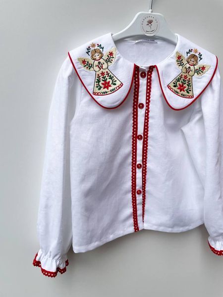 Детская блуза для девочки Ангелочки, 9-12 месяцев Д001047 фото