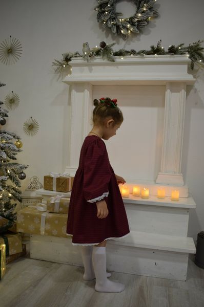 Girls&rsquo; Dress Amelie, Burgundy, 1 year