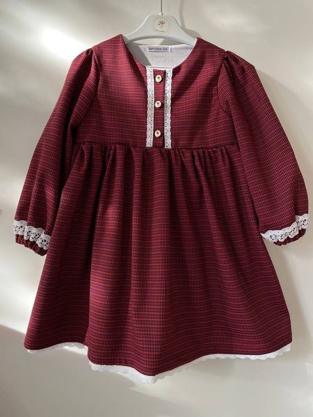 Girls&rsquo; Dress Amelie, Burgundy, 1 year