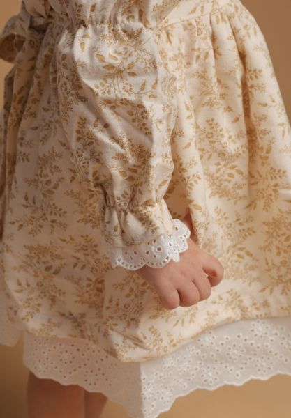 Girls&rsquo; Dress Louise with Embroidered Collar, Powder Pink, 74 cm