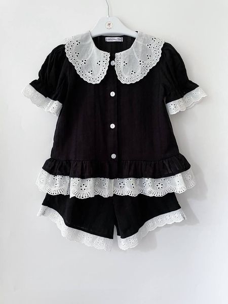 Girls&rsquo; Outfit, French Riviera, Black, 86 cm