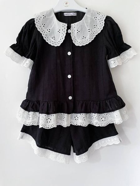 Girls&rsquo; Outfit, French Riviera, Black, 86 cm