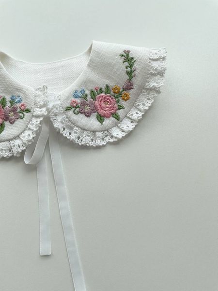 Воротник детский для девочки с вышивкой, Розы Д00991 фото