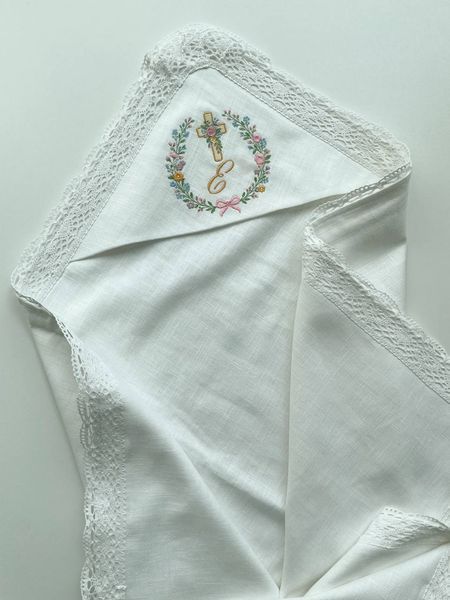 Крижма для хрещення з вишивкою, Троянди Д00988 фото
