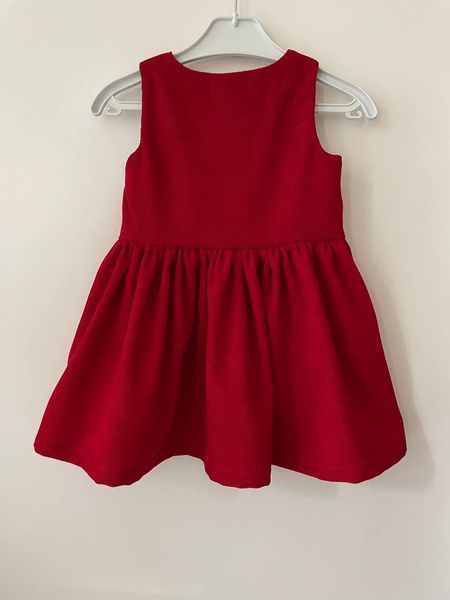 Girls&rsquo; Red Sundress, Snowflakes, 1 year