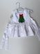 Детская манишка с вышивкой, белая, Елка, 1-3 года Д001057 фото 2