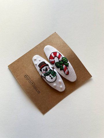 Embroidered Hair Clips Flower Bouquet
